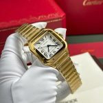 Cartier Santos WGSA0030 Yellow Gold White Dial Medium Model Best Replica BVF 35.1mm - Image 14
