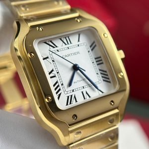 Cartier Santos WGSA0030 Yellow Gold White Dial Medium Model Best Replica BVF 35.1mm - Image 17