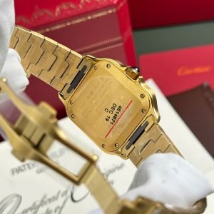 Cartier Santos WGSA0030 Yellow Gold White Dial Medium Model Best Replica BVF 35.1mm - Image 20