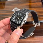 Cartier Santos WSSA0039 Black Dial Rubber Strap Large Model Best Replica BVF 39.8mm - Image 12