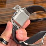 Cartier Santos WSSA0039 Black Dial Rubber Strap Large Model Best Replica BVF 39.8mm - Image 13