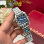 Cartier Santos WSSA0063 Blue Dial Medium Model Best Quality Replica BVF 35.1mm - Image 4