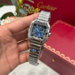 Cartier Santos WSSA0063 Blue Dial Medium Model Best Quality Replica BVF 35.1mm - Image 10