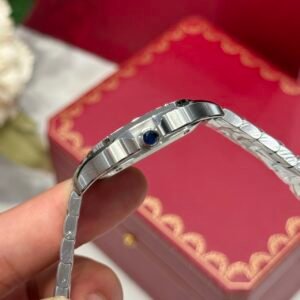 Cartier Santos WSSA0063 Blue Dial Medium Model Best Quality Replica BVF 35.1mm - Image 12