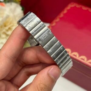 Cartier Santos WSSA0063 Blue Dial Medium Model Best Quality Replica BVF 35.1mm - Image 14