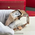 Cartier Santos de Cartier Rose Gold White Dial Medium Model Best Replica BVF 35.1mm - Image 14