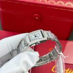Cartier Tank Francaise W4TA0020 Small Model Silver Sunray Dial Diamond Bezel Replica 25.7 x 21.2mm - Image 3
