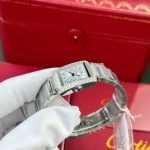 Cartier Tank Francaise W4TA0020 Small Model Silver Sunray Dial Diamond Bezel Replica 25.7 x 21.2mm - Image 11