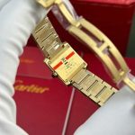 Cartier Tank Francaise WJTA0062 Golden Sunray Dial Yellow Gold Stone-set Bezel Replica 25.7 x 21.2mm - Image 15
