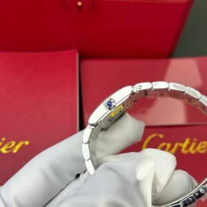 Cartier Tank Francaise WSTA0065 Small Model Ladies Silver Sunray Dial Replica 25.7 x 21.2mm - Image 12