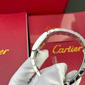 Cartier Tank Francaise WSTA0065 Small Model Ladies Silver Sunray Dial Replica 25.7 x 21.2mm - Image 13