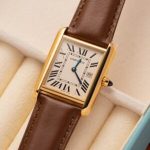 Cartier Tank Louis W1529756 Yellow Gold Leather Replica AF 33.7mm x 25.5mm - Image 9