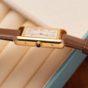 Cartier Tank Louis W1529756 Yellow Gold Leather Replica AF 33.7mm x 25.5mm - Image 12