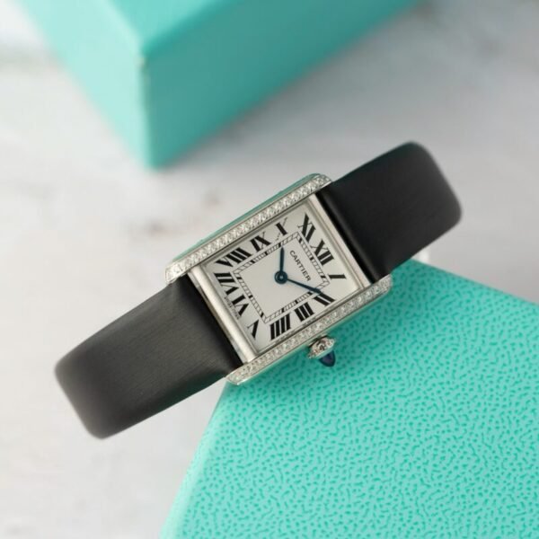 Cartier Tank Must W4TA0031 Ladies Small Model Diamond Bezel Replica 29.5 mm x 22 mm - Image 1
