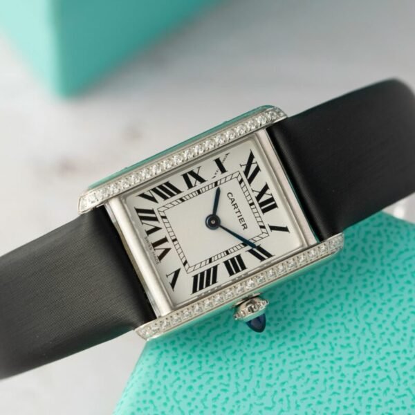 Cartier Tank Must W4TA0031 Ladies Small Model Diamond Bezel Replica 29.5 mm x 22 mm - Image 2