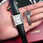 Cartier Tank Solo Extra Large White Dial Diamond Bezel Leather Strap Best Replica AF 31mm x 41mm - Image 10