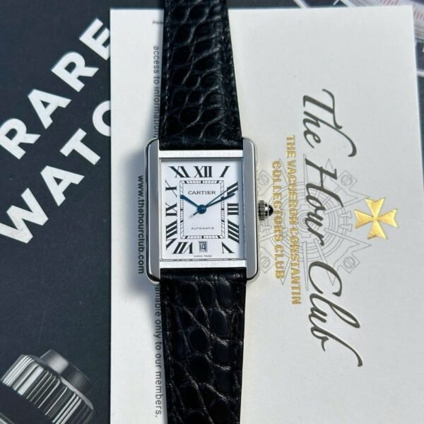 Cartier Tank Solo Extra Large White Dial Leather Strap Best Replica AF 31mm x 41mm - Image 2