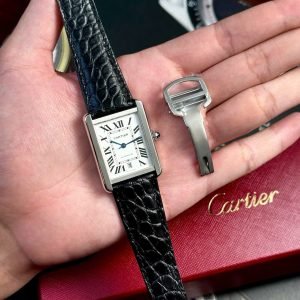 Cartier Tank Solo Extra Large White Dial Leather Strap Best Replica AF 31mm x 41mm - Image 10