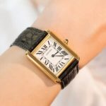 Cartier Tank Solo W5200002 Yellow Gold Ladies Small Model Leather Replica 31 x 24mm - Image 9