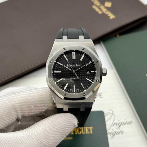 Audemars Piguet Royal Oak 15400ST Rubber Strap Black Dial Best Replica APS Factory 41mm - Image 1