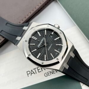 Audemars Piguet Royal Oak 15400ST Rubber Strap Black Dial Best Replica APS Factory 41mm - Image 12