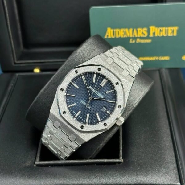 Audemars Piguet Royal Oak 15410BC Frosted Gold Blue Dial Best Replica APSF 41mm - Image 1