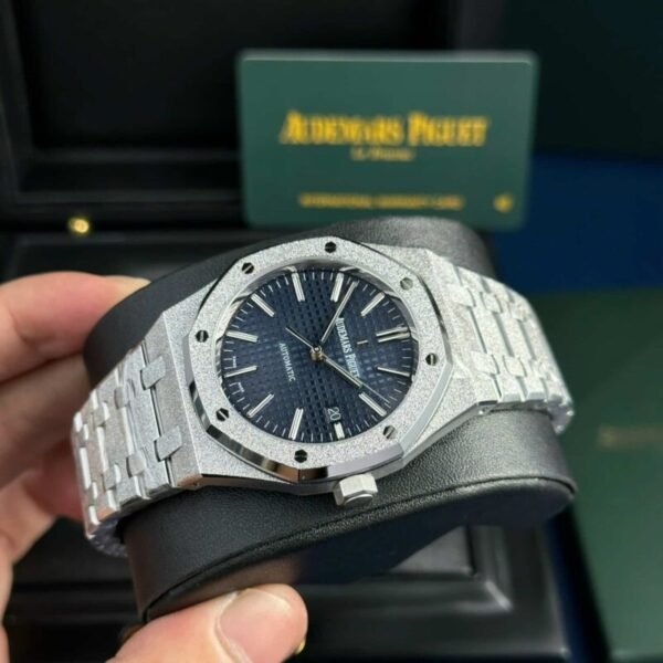 Audemars Piguet Royal Oak 15410BC Frosted Gold Blue Dial Best Replica APSF 41mm - Image 3