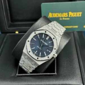 Audemars Piguet Royal Oak 15410BC Frosted Gold Blue Dial Best Replica APSF 41mm - Image 12