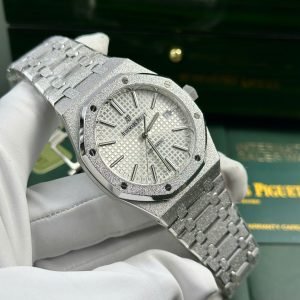 Audemars Piguet Royal Oak 15410BC Frosted Gold White Dial 1:1 Copy Best Replica APSF 41mm - Image 3