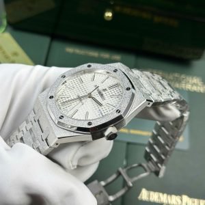 Audemars Piguet Royal Oak 15410BC Frosted Gold White Dial 1:1 Copy Best Replica APSF 41mm - Image 4