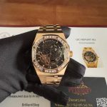 Audemars Piguet Royal Oak 15412OR Open Work Skeleton 18K Rose Gold Wrapped Baguette Moissanite Bezel Clone 1:1 Best Replica 41mm - Image 2