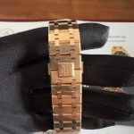 Audemars Piguet Royal Oak 15412OR Open Work Skeleton 18K Rose Gold Wrapped Baguette Moissanite Bezel Clone 1:1 Best Replica 41mm - Image 11