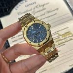 Audemars Piguet Royal Oak 15450BA Yellow Gold Blue Dial Replica IP Factory 37mm - Image 11