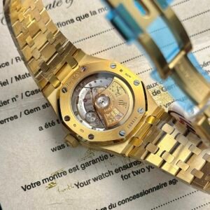 Audemars Piguet Royal Oak 15450BA Yellow Gold Blue Dial Replica IP Factory 37mm - Image 14