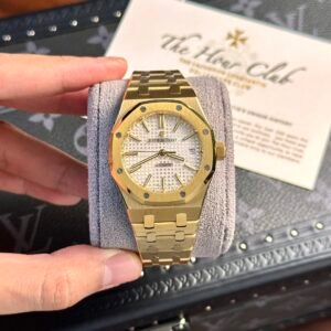 Audemars Piguet Royal Oak 15450BA Yellow Gold White Dial Replica IP Factory 37mm - Image 10