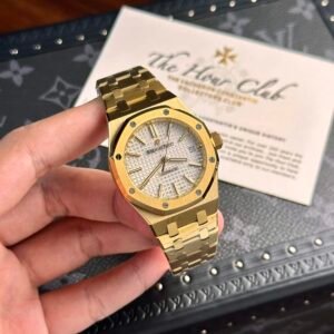 Audemars Piguet Royal Oak 15450BA Yellow Gold White Dial Replica IP Factory 37mm - Image 11