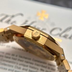 Audemars Piguet Royal Oak 15450BA Yellow Gold White Dial Replica IP Factory 37mm - Image 14