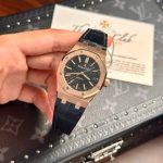 Audemars Piguet Royal Oak 15450OR Rose Gold Black Dial Leather IP Factory 37mm - Image 13