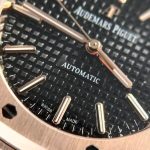 Audemars Piguet Royal Oak 15450OR Rose Gold Black Dial Leather IP Factory 37mm - Image 15