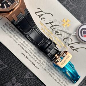 Audemars Piguet Royal Oak 15450OR Rose Gold Black Dial Leather IP Factory 37mm - Image 19