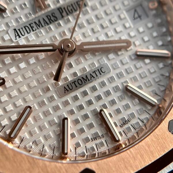 Audemars Piguet Royal Oak 15450OR Rose Gold White Dial Replica IP Factory 41mm - Image 4