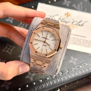 Audemars Piguet Royal Oak 15450OR Rose Gold White Dial Replica IP Factory 41mm - Image 12