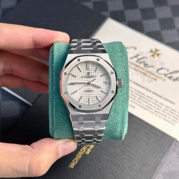 Audemars Piguet Royal Oak 15450ST White Dial Steel Bracelet Best Replica APS Factory 37mm - Image 1