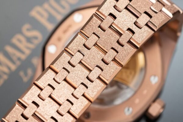 Audemars Piguet Royal Oak 15454OR Frosted Gold Pink Dial Replica 37mm - Image 8
