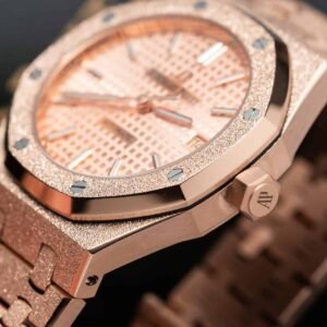 Audemars Piguet Royal Oak 15454OR Frosted Gold Pink Dial Replica 37mm - Image 15