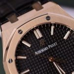 Audemars Piguet Royal Oak 15500OR 18K Gold Wrapped Black Dial Leather 41mm - Image 15