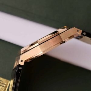 Audemars Piguet Royal Oak 15500OR 18K Gold Wrapped Black Dial Leather 41mm - Image 18