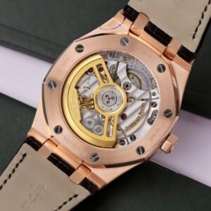 Audemars Piguet Royal Oak 15500OR 18K Gold Wrapped Black Dial Leather 41mm - Image 19