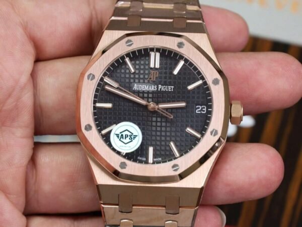 Audemars Piguet Royal Oak 15500OR Rose Gold Black Dial Super Clone APSF 41mm - Image 1