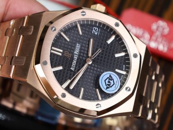 Audemars Piguet Royal Oak 15500OR Rose Gold Black Dial Super Clone APSF 41mm - Image 5